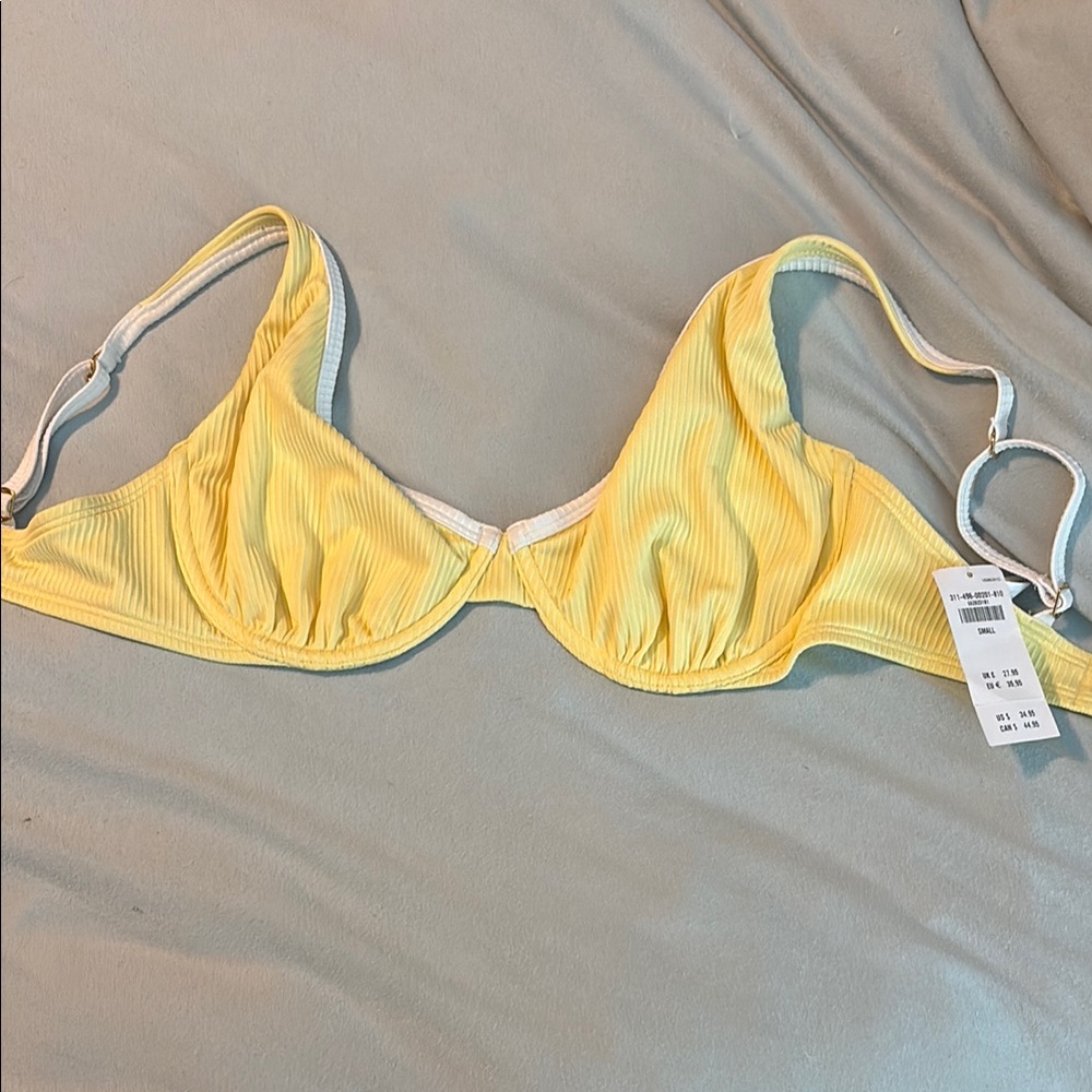 Hollister Yellow Bikini Top